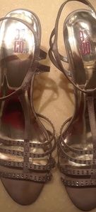 Silver Strappy Sandals